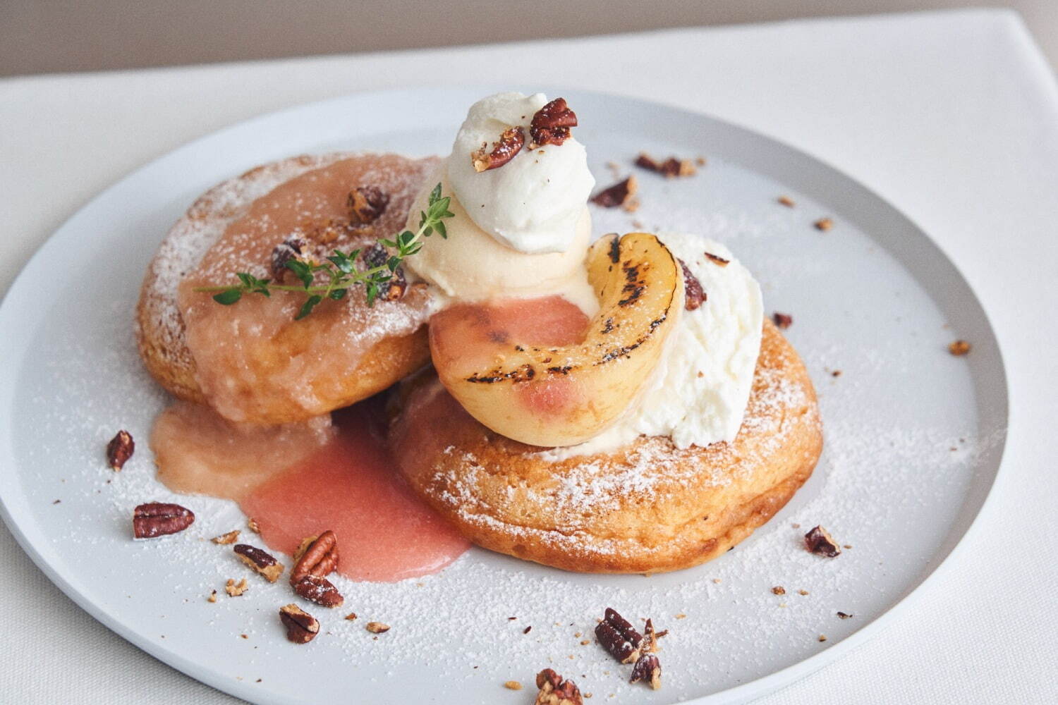 café&books bibliothèque_烤白桃鬆餅